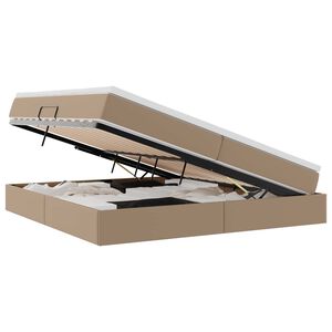 vidaXL Aufbewahrungsbett mit Matratze Cappuccino 200 x 200 cm
