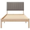 vidaXL Bettrahmen mit Kopfteil Braun 90 x 200 cm Massives Kiefernholz