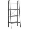 vidaXL Standregal mit 4 B&ouml;den Schwarz 56x35x140 cm