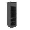 vidaXL Schuhregal Grau 30x34x105 cm Massivholz Kiefer