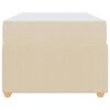 vidaXL Bettrahmen mit Matratze Creme 100 x 200 cm Stoff