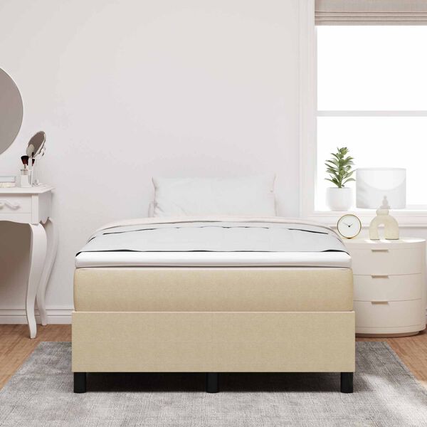 vidaXL Plattformbettgestell Grau-Gr&uuml;n 120 x 190 cm Stoff
