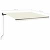 vidaXL Markise Manuell Einziehbar mit LED 400x350 cm Creme