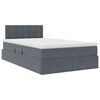vidaXL Aufbewahrungsbett mit Matratze Dunkelgrau 120 x 200 cm Samt
