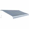 vidaXL Gelenkarmmarkise 500 cm Blau/Wei&szlig;