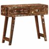 vidaXL Konsolentisch 90x32x75 cm Altholz Massivholz
