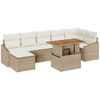 vidaXL Garten-Sofa-Set 8 stk. Beige Poly Rattan