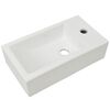 vidaXL Waschbecken Rechteckig mit Hahnloch Keramik Wei&szlig; 46x25,5x12 cm