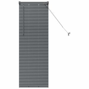 vidaXL Venezianische Jalousie Dunkelgrau 130 x 45 cm 25 mm Aluminium