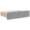 vidaXL Tagesbett Ausziehbar mit Schubladen Hellgrau 90x200 cm Stoff