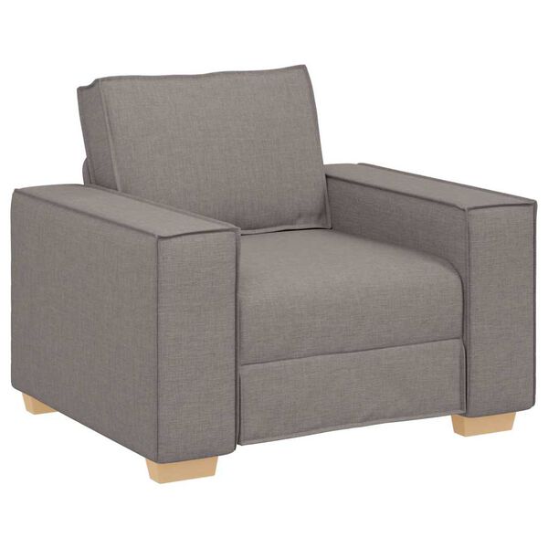 vidaXL Sofa 3 pcs Taupe 220 x 80 x 84 cm Leinenmischgewebe