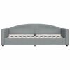 vidaXL Tagesbett Ausziehbar Hellgrau 90x200 cm Stoff