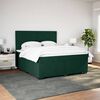 vidaXL Boxspringbett mit Matratze Dunkelgr&uuml;n 180x200 cm Samt