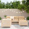 vidaXL 5-tlg. Garten-Sofagarnitur Massivholz Kiefer