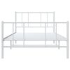 vidaXL Bettgestell mit Kopf- und Fu&szlig;teil Metall Wei&szlig; 90x190 cm