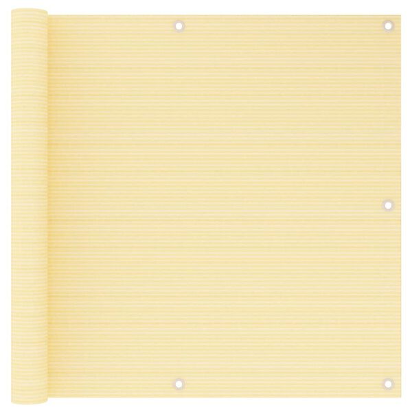 vidaXL Balkon-Sichtschutz Beige 90x600 cm HDPE