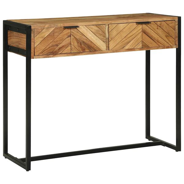 vidaXL Konsolentisch Braun 90 x 35 x 75 cm Massivholz Akazie