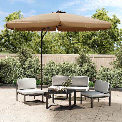 vidaXL Sonnenschirm mit Stahlmast 300 cm Taupe