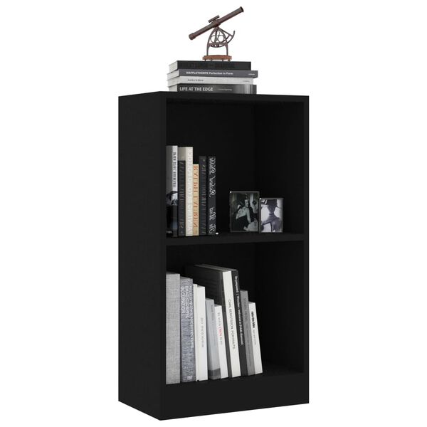 vidaXL Bücherregal Schwarz 40x24x75 cm Holzwerkstoff