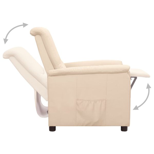 vidaXL Relaxsessel Creme Stoff
