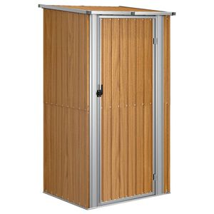 vidaXL Gartenhaus Braun 118,5x97x209,5 cm Verzinkter Stahl