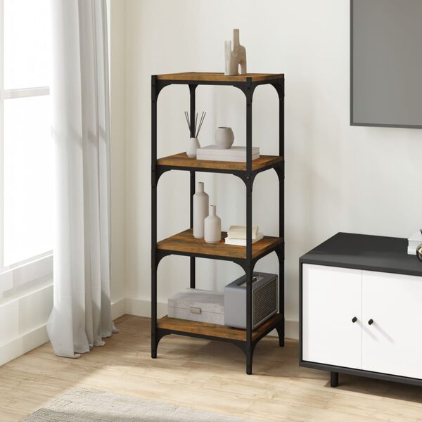 vidaXL B&uuml;cherregal R&auml;uchereiche 40x33x100 cm Holzwerkstoff und Stahl