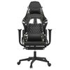 vidaXL Gamingstuhl mit Massage Fu&szlig;st&uuml;tze Schwarz Tarnfarben Kunstleder