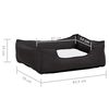 vidaXL Hundebett Dunkelgrau-Wei&szlig; 85,5x70x23 cm Fleece Leinenoptik