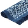 vidaXL Kelim-Teppich Baumwolle 160x230 cm mit Muster Blau