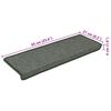 vidaXL Stufenmatten 15 Stk. 65x21x4 cm Dunkelgr&uuml;n Rechteckiger Rand