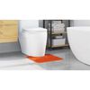 vidaXL Rutschfeste Badematte mit Toilettenausschnitt Orange 50 x 50 cm