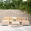 vidaXL 7-tlg. Garten-Sofagarnitur Massivholz Kiefer