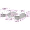 vidaXL Garten-Sofa-Set mit Kissen 9 pcs Schwarz Poly Rattan