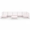 vidaXL 8-tlg. Garten-Lounge-Set Wei&szlig; Kiefer Massivholz