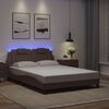 vidaXL Bettgestell "Viana" mit LED ohne Matratze Braun 120x200 cm