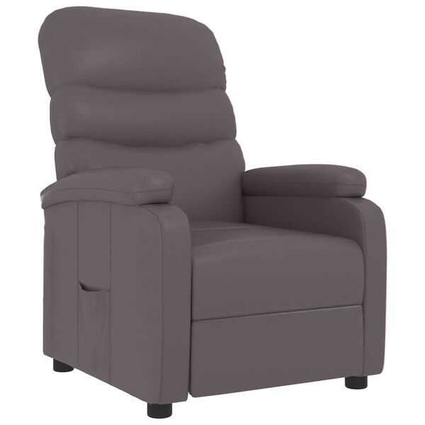 vidaXL Relaxsessel Grau Kunstleder