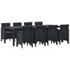 vidaXL Garten Essgruppe 9 pcs Anthrazit Polypropylen