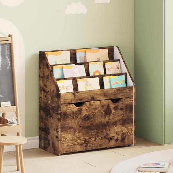 vidaXL Kinderregal Ger&auml;ucherte Eiche 60 x 29,5 x 69 cm Holzwerkstoff