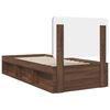 vidaXL Bettrahmen Braun Eichen-Optik 90 x 200 cm Massives Kiefernholz