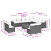 vidaXL 13-tlg. Garten-Sofagarnitur mit Kissen Grau Poly Rattan