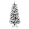 vidaXL K&uuml;nstlicher klappbarer Weihnachtsbaum Gr&uuml;n und Wei&szlig; 120 cm