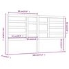 vidaXL Bett-Kopfteil Wei&szlig; 186x4x104 cm Massivholz Kiefer