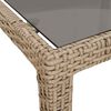 vidaXL Garten-Eßtisch Beige 190 x 90 x 75 cm Poly Rattan