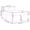 vidaXL Boxspringbett mit Matratze Blau 140x190 cm Stoff