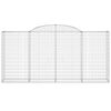 vidaXL Gabionen mit Hochbogen 10 Stk 300x50x140/160cm Verzinktes Eisen