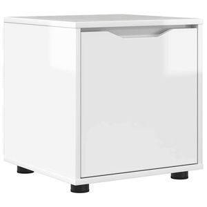 vidaXL Badezimmerschrank Hochglanz Wei&szlig; 40,5 x 40 x 44 cm