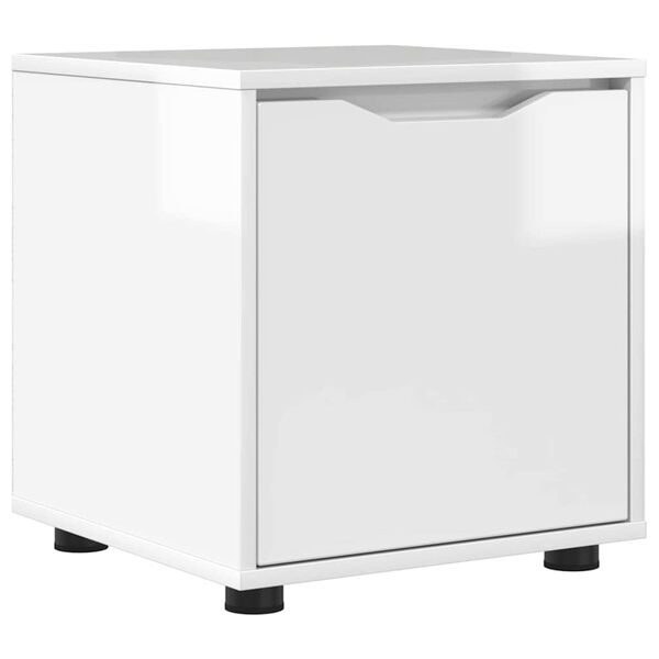 vidaXL Badezimmerschrank Hochglanz Wei&szlig; 40,5 x 40 x 44 cm
