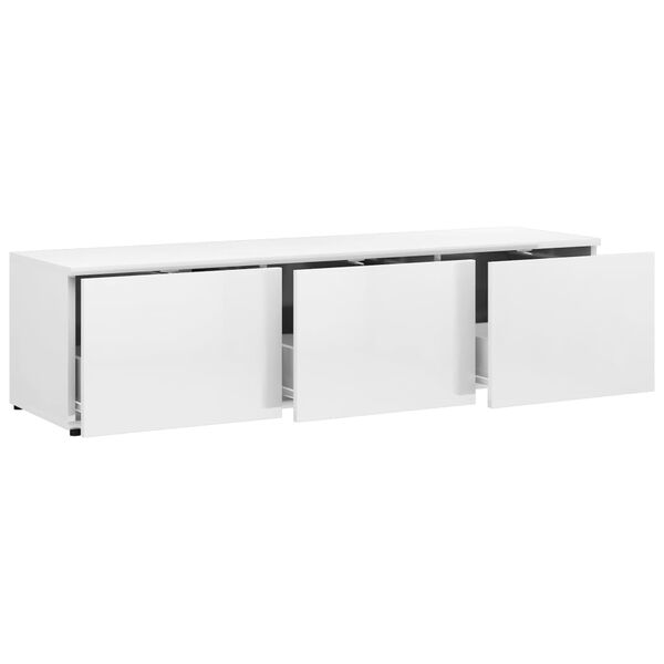 vidaXL TV-Schrank Hochglanz-Wei&szlig; 120x34x30 cm Holzwerkstoff