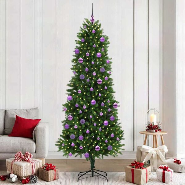 vidaXL Weihnachtsbaum mit 300 LEDs mit St&auml;nder Gr&uuml;n 240 cm PE