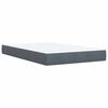 vidaXL Boxspringbett mit Matratze Dunkelgrau 120x190 cm Samt